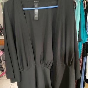 Chicos Black Label Black Open Top Size 3